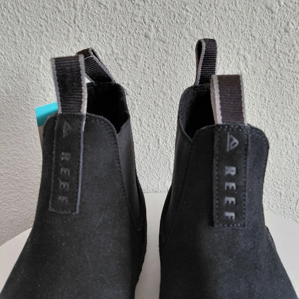 Nwob Reef Otis Black Suede Chelsea Boots CJ5169